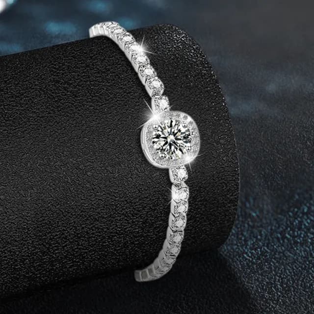 【LEEHER】雙11 S925純銀手鍊/莫桑石/氣質滿分/簡約時尚/生日禮物/小眾設計/女生飾品/滿天星設計/送禮推薦