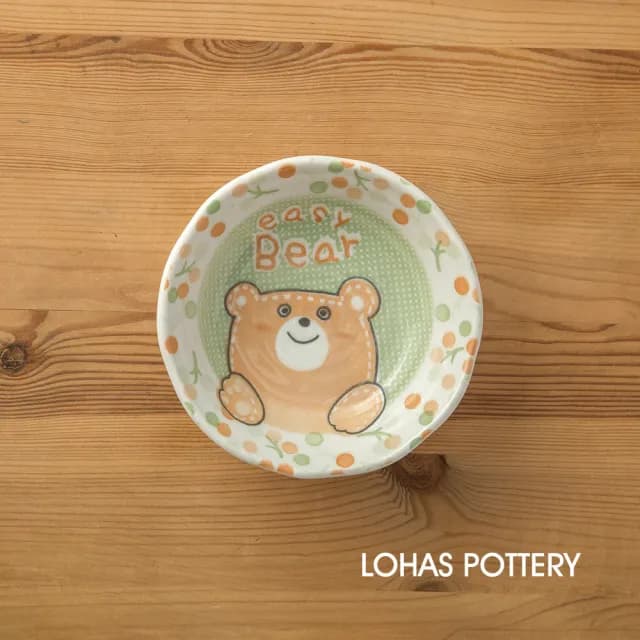 【LohasPottery 陸寶】日本製 美濃燒 動物卡通釉下彩壓紋餐具｜5.5 吋小缽 五入組(甜品碗 點心碗)