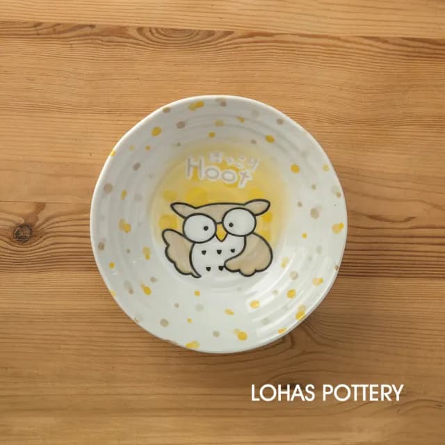 【LohasPottery 陸寶】日本製 美濃燒 動物卡通釉下彩壓紋餐具｜6.5 吋小缽 五入組(泡麵碗 湯碗)