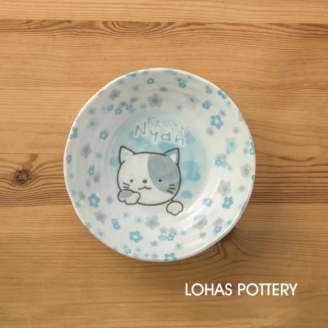【LohasPottery 陸寶】日本製 美濃燒 動物卡通釉下彩壓紋餐具｜6.5 吋小缽 五入組(泡麵碗 湯碗)