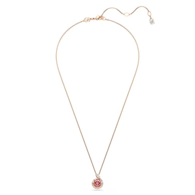 【SWAROVSKI 施華洛世奇】Snake 鏈墜 混合式切割 蛇年 白色 鍍白金色/鍍玫瑰金色(2色任選_情人節禮物)