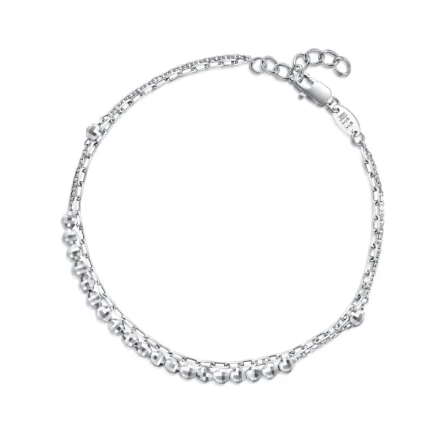 【點睛品】網路獨家款 碎閃珠光 鉑金手鍊_計價鉑金(19公分)