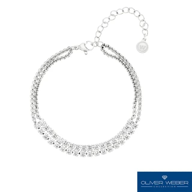 【OLIVER WEBER】精緻閃閃手鍊-銀色/金色 純鋼手鍊 鋯石手鍊 施華洛元素(奧地利設計師款)