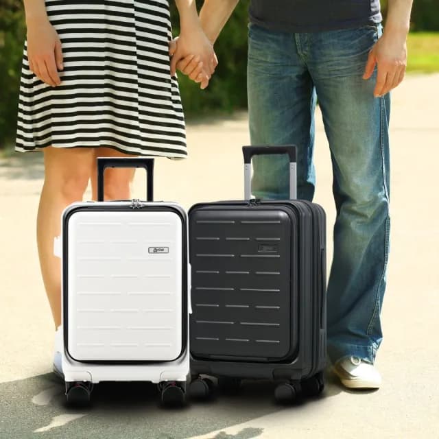 【Arlink】20吋登機箱 1:9 前開行李箱｜減震煞車輪｜純PC材質(20吋行李箱/機長登機箱/小行李箱)