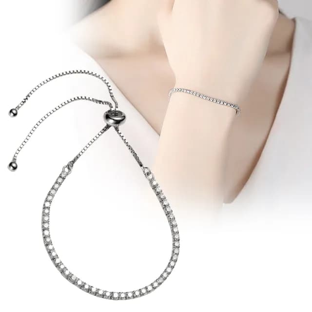 【KT DADA】雙11 莫桑石手飾 鑲鑽手鍊 抗過敏 直排鑽 莫桑石手鍊 手鍊 純銀手鍊 莫桑鑽手鍊