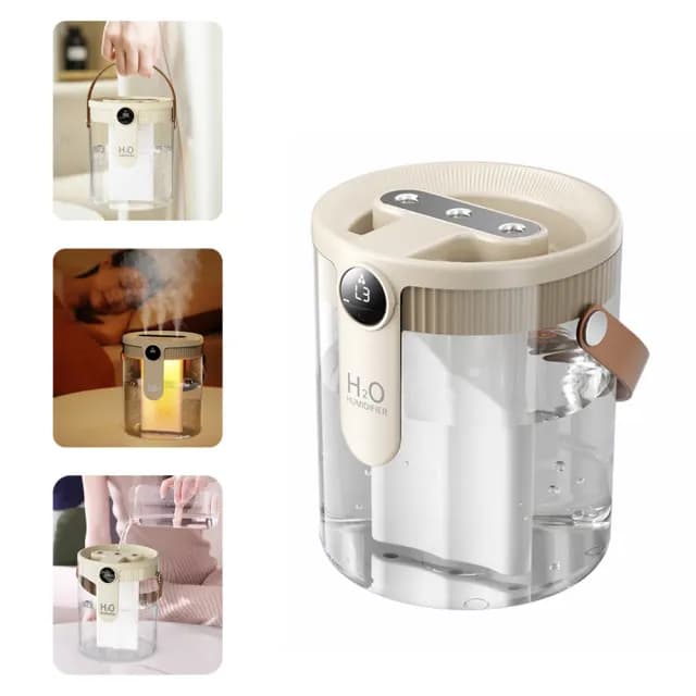 【伊德萊斯】智能三噴加濕器 1500ML 數顯濕度 納米霧化水氧機 空氣清淨機(靜音加濕機 噴霧器)