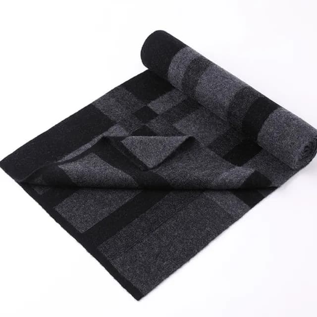 【時尚巴黎】現貨+預購頂級100%羊毛圍巾秋冬季加絨厚磅保暖圍巾(格子秋冬簡約男女配件74mi18)