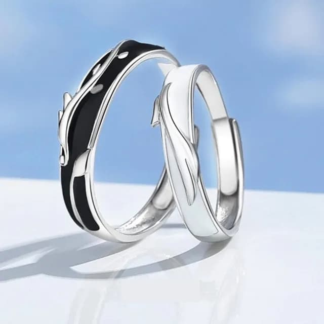 【巴黎精品】現貨+預購 頂級925純銀戒指婚戒女鑽戒開口戒情侶對戒尾戒情人節禮物(龍飛鳳舞男女飾品a1li67)