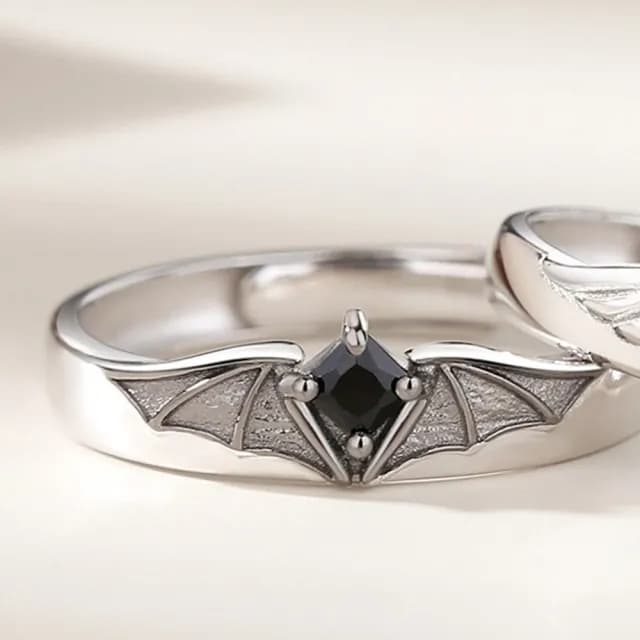 【巴黎精品】現貨+預購 頂級925純銀戒指婚戒女鑽戒開口戒情侶對戒尾戒情人節禮物(天使惡魔男女飾品a1li65)