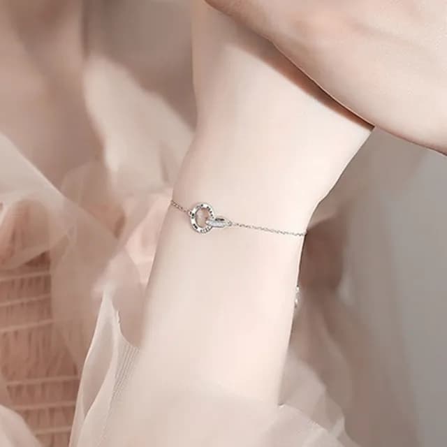 【巴黎精品】現貨+預購 手工編織手鍊手繩情侶手鏈女首飾情人節禮物(簡約環環相扣編織手繩男女飾品a1li33)