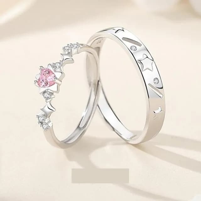 【巴黎精品】現貨+預購 頂級925純銀戒指婚戒女鑽戒開口戒子情侶對戒尾戒情人節禮物(小星星男女飾品a1li3)
