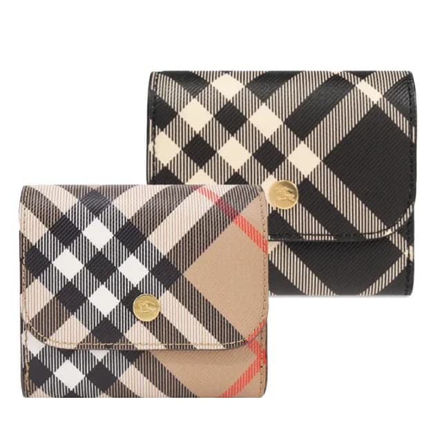 【BURBERRY 巴寶莉】XChloe 格紋短夾/Banana零錢包/Alphabet短夾(多款選)