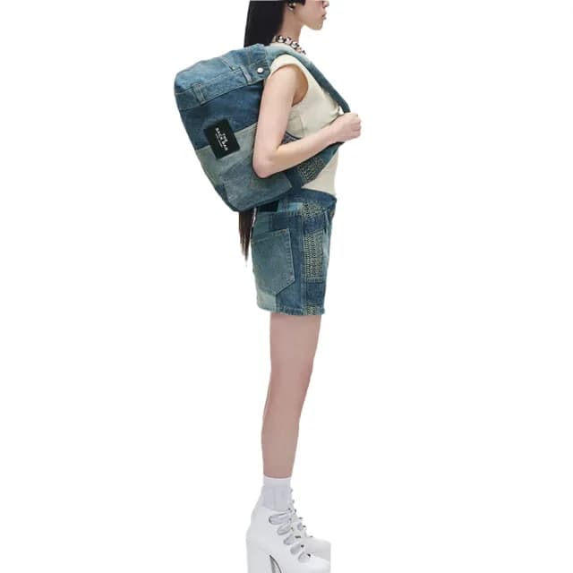 【MARC JACOBS】官方直送 THE SACK 單寧大型皮革手袋