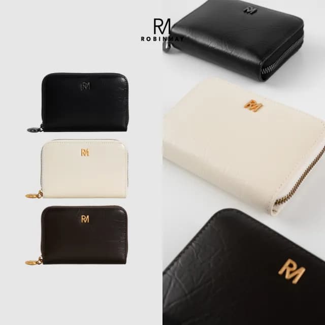 【ROBINMAY】暮菲真皮方塊零錢包 頭層皮(雙11/拉鍊封口/多色任選)