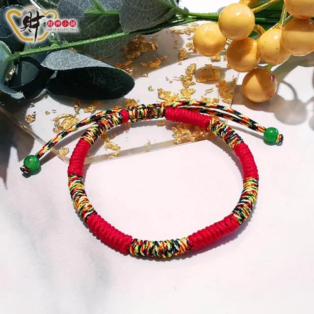 【財神小舖】手工金剛結五色線編織手鍊 6色任選(已開光 開運 招貴人 招財)