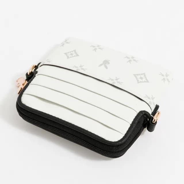 【PLAYBOY】零錢包  黑白TWO系列(米白色)