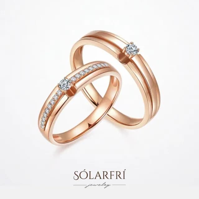 【SOLARFRi】玫瑰金浪漫情侶對戒指｜可調整戒圍大小品牌禮盒包裝(定情求婚紀念日老婆生日情人節聖誕禮物)