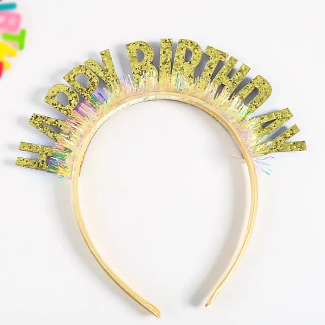 【派對慶生】生日快樂造型髮箍-2入組(韓系 頭飾 髮飾 裝飾品 網美 生日禮物帽 拍照道具 生日佈置 兒童)