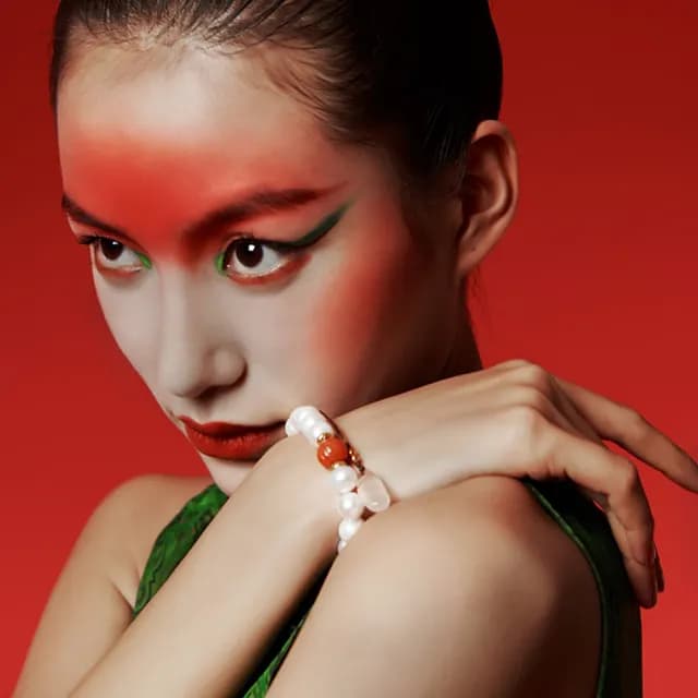 【巴黎精品】現貨+預購 珍珠手鍊玉石手串女手珠平安擋煞防小人轉運淨化招財開運(10mm南紅翡翠琺瑯a1ha56)