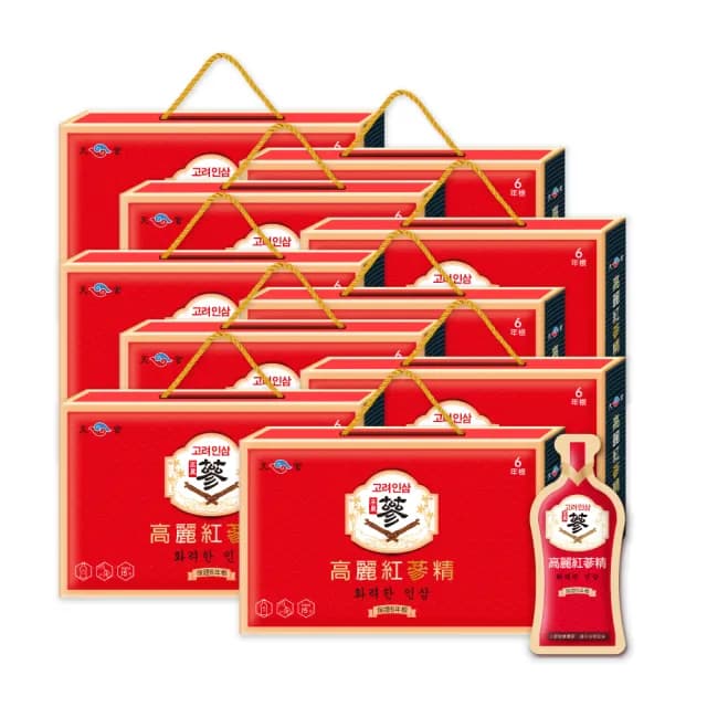 【華陀扶元堂】高麗紅蔘精禮盒10盒組(15包/盒-六年蔘/禮盒/年節禮盒/送禮/雙11)