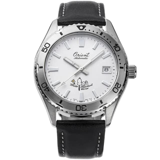 【ORIENT 東方錶】x PEANUTS 史努比75週年紀念 200米防水機械錶 手錶(RA-AC0Q08S)