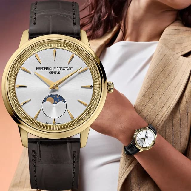 【CONSTANT 康斯登】Classics Moneta Moonphase 月相石英手錶 中性錶 禮物 送禮 推薦(FC-206S3S5)