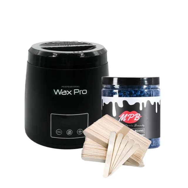 【MPB 巴黎小姐】時尚熱蠟套組 午夜黑+海洋(蜜蠟 鬍鬚 蠟豆 電動刀儀 脫毛膏 比基尼 母親節禮物)