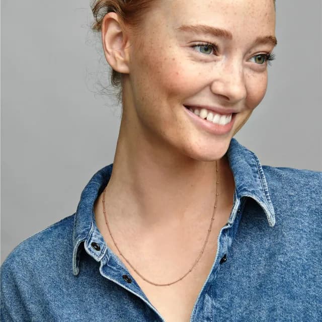 【Pandora 官方直營】鍍 14k 玫瑰金串珠項鏈-絕版品