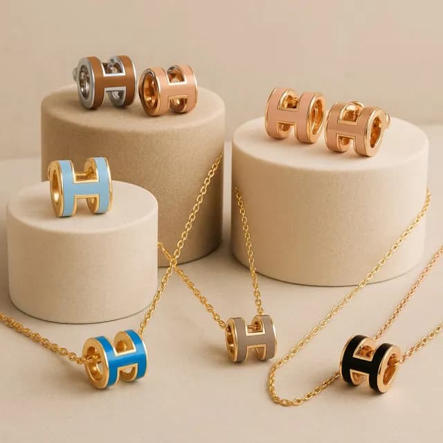 【Hermes 愛馬仕】xLouis Vuitton 路易威登經典飾品項鍊/耳針式耳環/手環/戒指(款式任選)