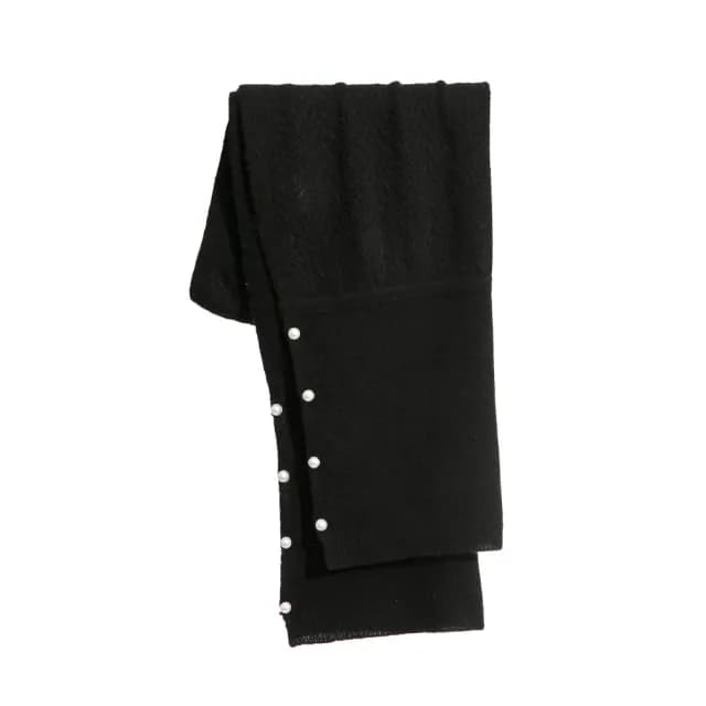 【iROO】珍珠扣多變百搭圍巾