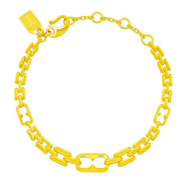 【Just Gold 鎮金店】弦蘊 Veil 黃金手鍊