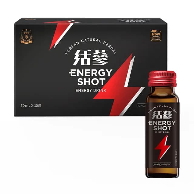 【正官庄】活蔘28D ENERGY SHOT 3盒組-50mlx10瓶(3倍牛磺酸/專利瓜拿納發酵液)