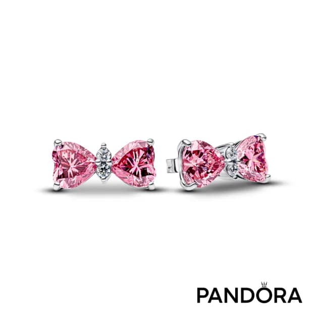 【Pandora 官方直營】璀璨蝴蝶結耳環