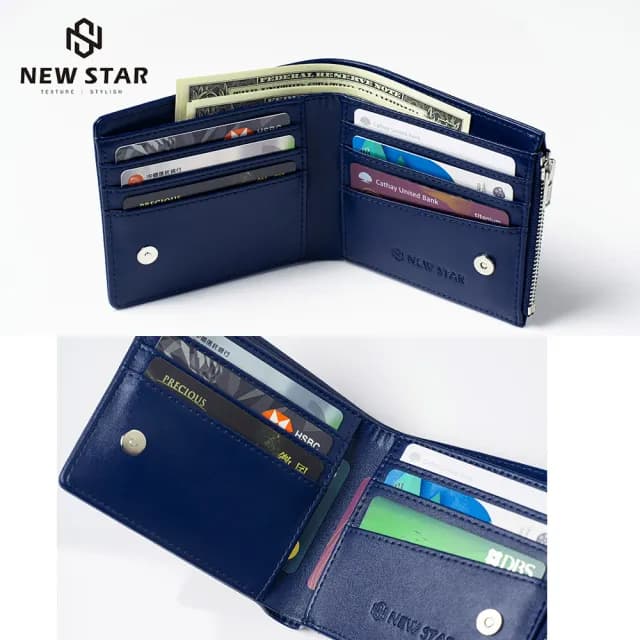 【NEW STAR】短夾 超纖皮革RFID防盜輕薄橫式短夾 零錢 男 女 男皮夾 現貨 CA187(情人節 禮物)