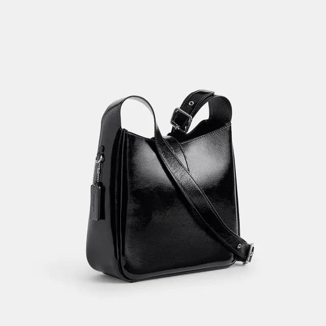 【COACH】蔻馳官方直營 HADLEY多功能斜背手袋 斜背包 側背包 斜挎包-SV/黑色(CCF02)