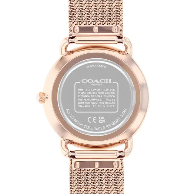 【COACH】Elliot 經典馬車米蘭帶女錶 手錶-玫瑰金框/36mm 禮物 送禮 推薦(CO14504383)