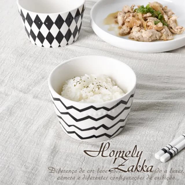 【Homely Zakka】北歐經典復古黑白浪漫系列陶瓷餐盤碗餐具_4件組(飯碗 湯碗 餐具 餐碗  器皿)
