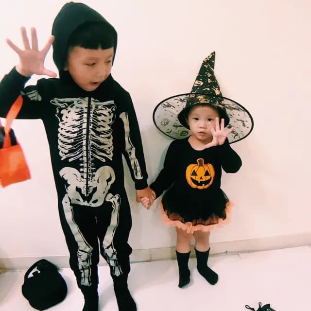 【橘魔法】（小童優惠價）萬聖節服裝 南瓜紗裙包屁衣+髮帶(澎澎裙  角色扮演 小童 嬰幼兒 童裝 女童)