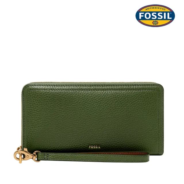 【FOSSIL 官方旗艦館】Logan 多層真皮拉鍊RFID防盜長夾 出國必備  限定(多色任選)