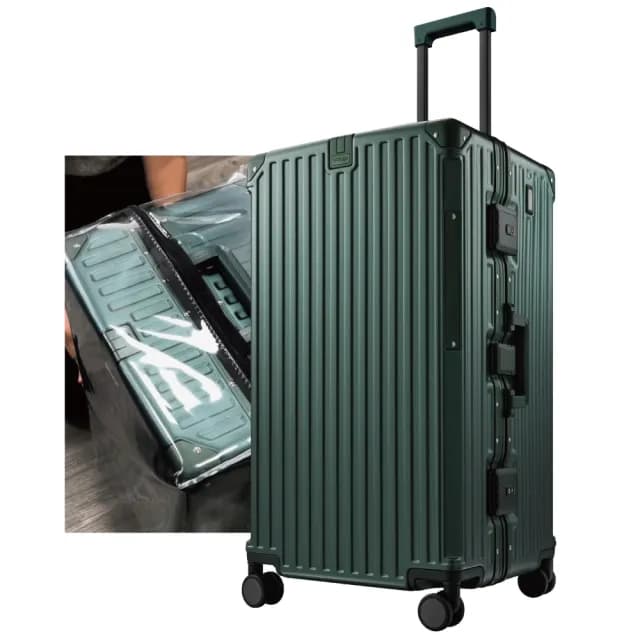 【cctogo】杯電旅箱+託運套組合(30寸行李箱、旅行箱、鋁框相、杯架、充電)