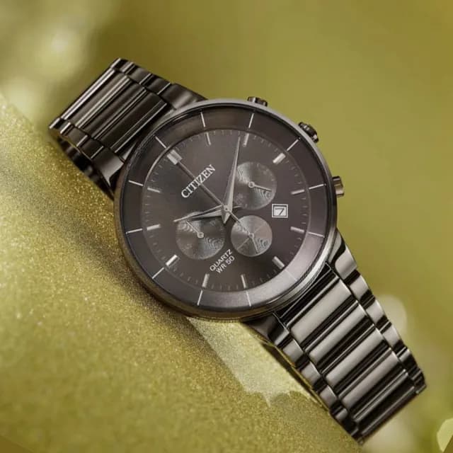 【CITIZEN 星辰】Chronograph 計時紳士石英男錶 手錶-42mm 禮物 送禮 推薦(AN8227-53H)