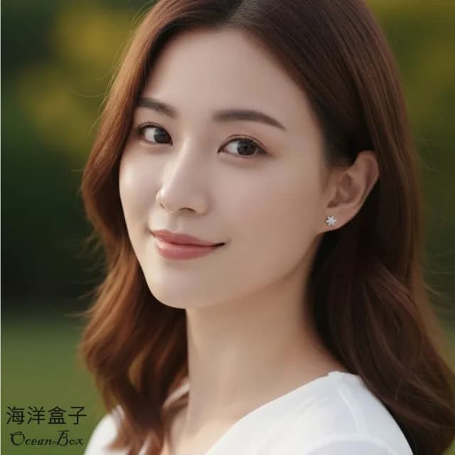 【海洋盒子】立體感簍空雪花S999純耳環(貼耳耳環.交換禮物)