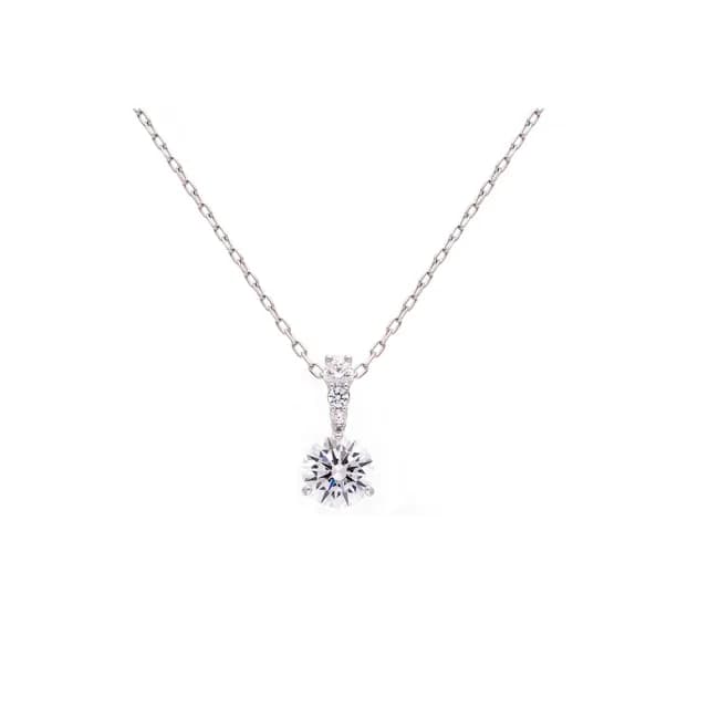 【SWAROVSKI 施華洛世奇】SOLITAIRE 三爪墜鏈(真 品 平 輸)