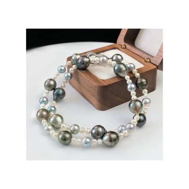 【La Corser】海洋樂園系列 5-10mm 大溪地 混彩項鏈 巴洛克 頸鏈 氣質優雅 母親節禮物 高端珍珠飾品推薦