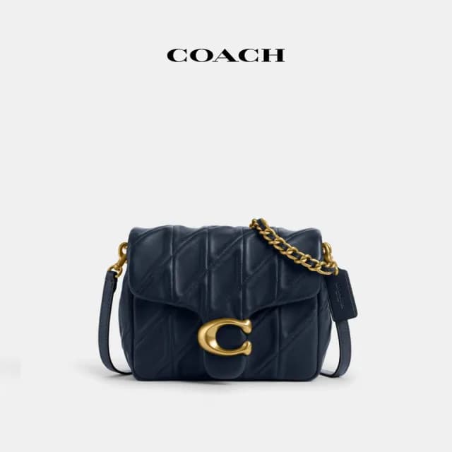 【COACH】蔻馳官方直營 TIMES SQUARE TABBY 絎縫單肩手袋 單肩包 肩背包-多色任選(CW629)