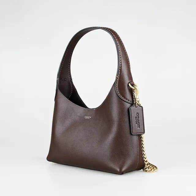 【COACH】COACH BROOKLYN 23 肩背手提手袋/斜背鏈條包(小/楓葉褐)