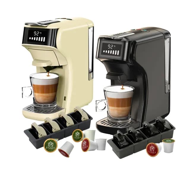 【HiBREW 小醇萃】冷熱雙萃四合一膠囊咖啡機(NK-514R 送收納盒+任選2包膠囊共30入)