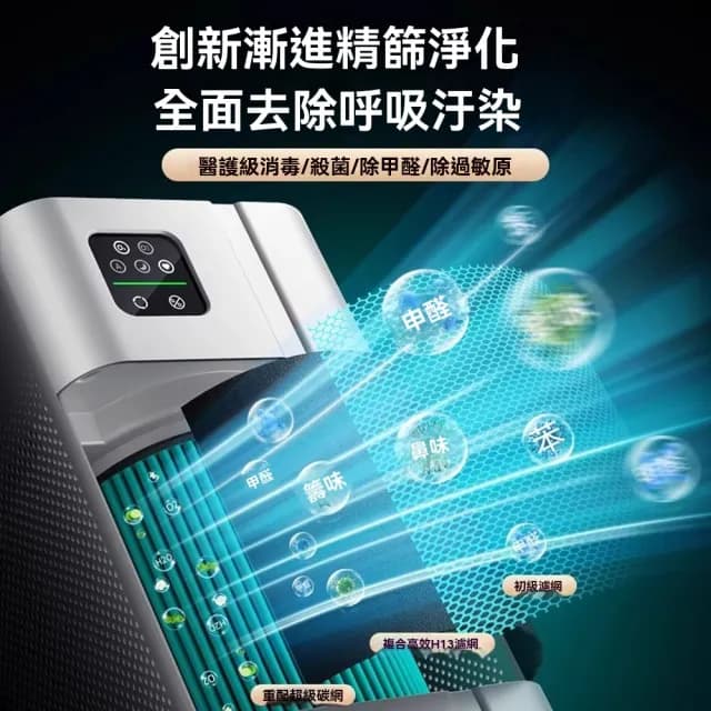 【Felsted 菲仕德】空氣清淨機 空氣淨化器 桌上型淨化器(負離子空氣淨化 家用除二手菸 除甲醛/消毒/除異味)
