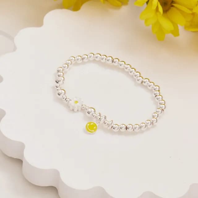 【vacanza】笑臉雛菊．純銀手鍊