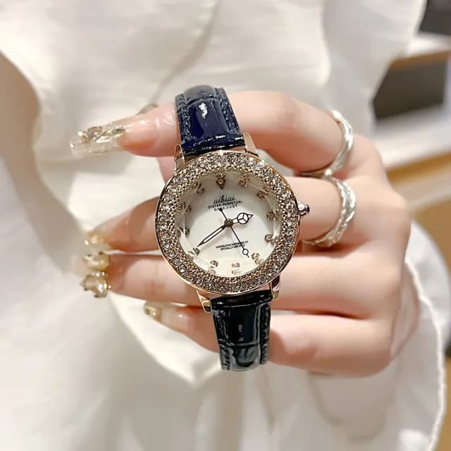 【MoonDy】雙11 手錶 腕錶 指針手錶 鑲鑽手錶 女生手錶 防水手錶 皮帶手錶 石英手錶 氣質腕錶 石英手錶